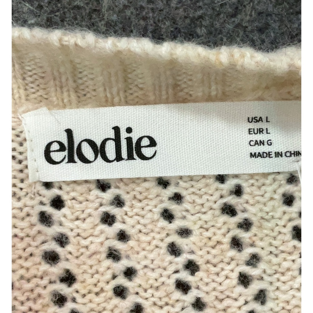 Elodie Textured Cream Crew Neck Sweater - Picture 2 of 7